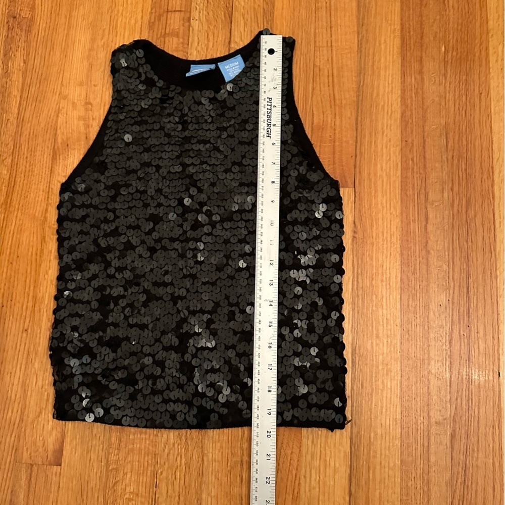 by next era Silk-Angora Sequin Knit Tank Size M (#2) - Picture 6 of 10